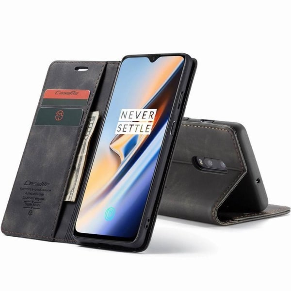 OnePlus 7 Elegant Flip Case CaseMe 3-FACK Black