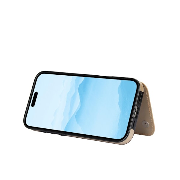 iPhone 16 Plus Stöttåligt Skal Korthållare 3-FACK Flippr V2 - Guld