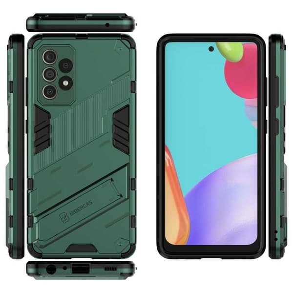 Samsung A53 5G Stöttåligt Skal med Kickstand ThinArmor V2 Mörkgrön