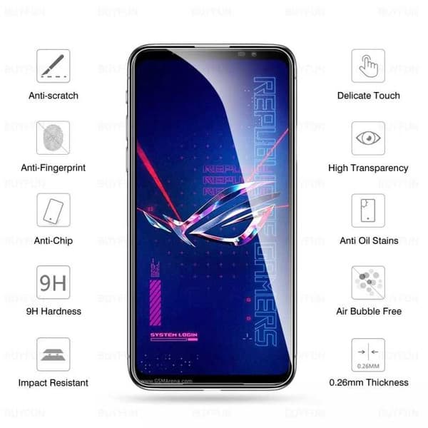 2-PACK Rog Phone 6 / 6 Pro Härdat glas 0.26mm 2.5D 9H Transparent