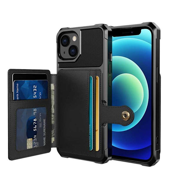 iPhone 13 Mini Iskunkestävä Premium Cover 4-FACK Solid V3 Black