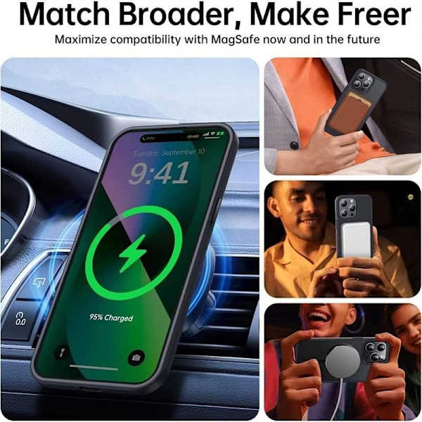 iPhone 12 / 12 Pro Stötdämpande Skal MagSafe-Kompatibelt V2 Svart