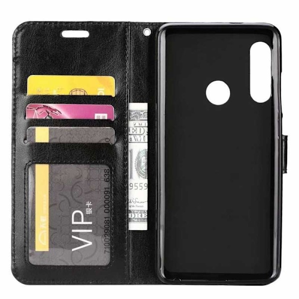 Samsung A20e Plånboksfodral PU-Läder 4-FACK (SM-A202F) Svart
