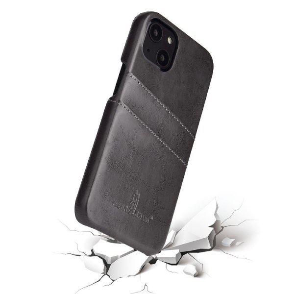 iPhone 13 Mini Shock Absorbing Card Holder Retro Black