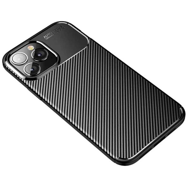 iPhone 15 Pro Max Iskunkestävä ohut kansi FullCarbon V4 Black