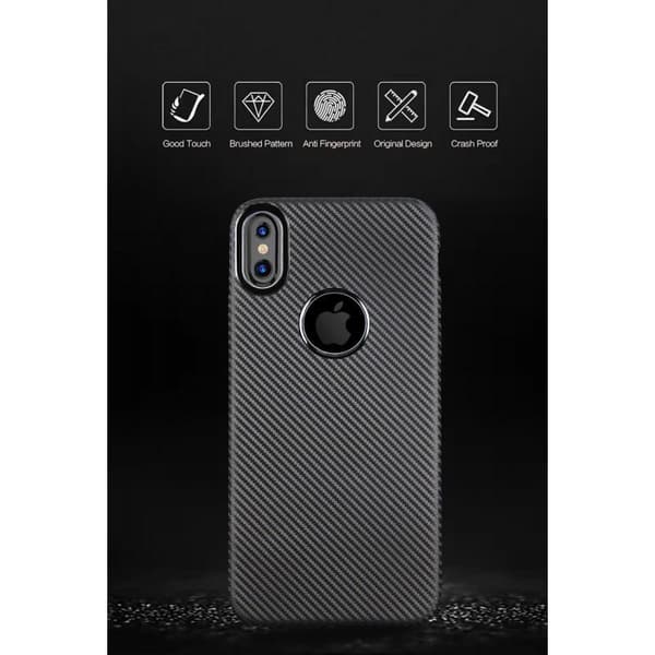 iPhone XR iskunkestävä suojus FullCarbon V2 Black