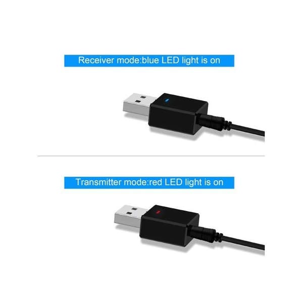 Bluetooth 5.0 lähetin/vastaanotin sovitin AUX 3.5mm Black