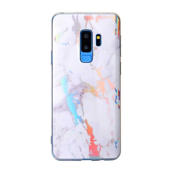 Samsung S9 Plus Stötdämpande Marmorskal Lazr Vit