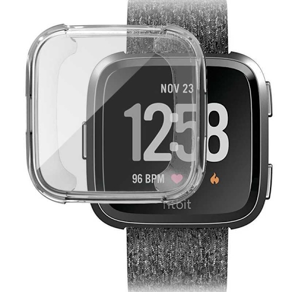 Täysi peittävä ultraohut TPU-kotelo Fitbit Versa Liquid Transparent