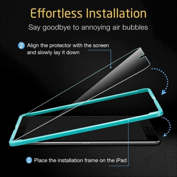 iPad 7/8 10.2" 2019/2020 ESR Härdat Glas med Installationsram Transparent