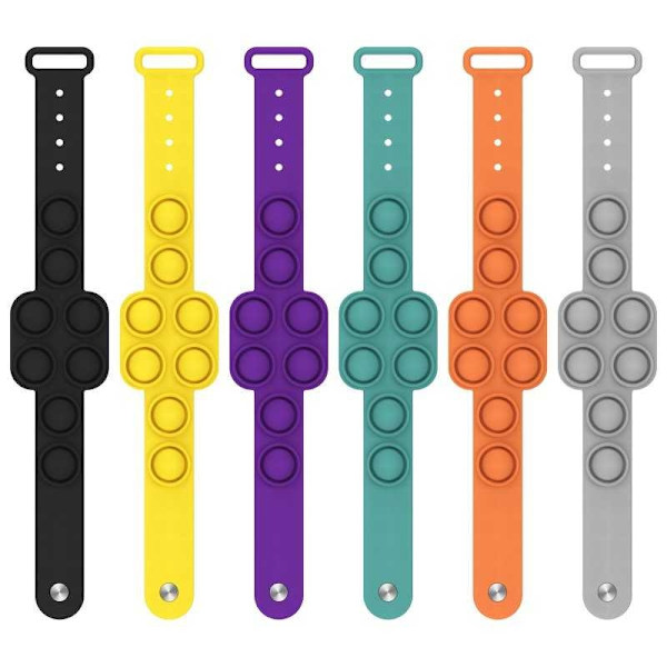 2-PACK POP-IT Fidget Klocka Lila