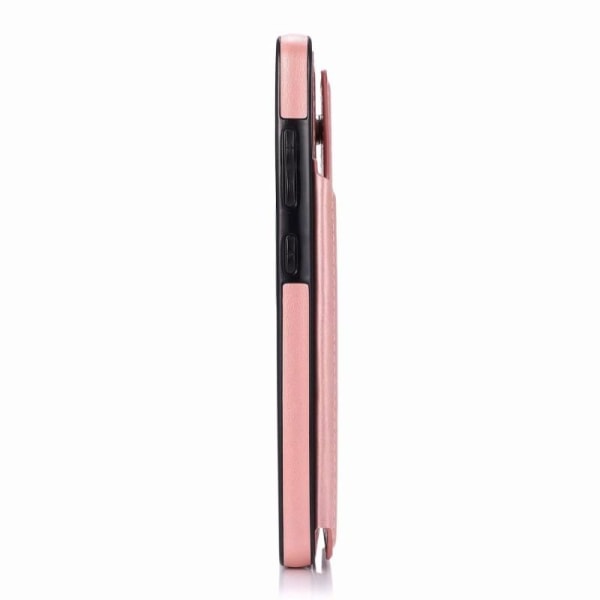 Samsung A71 Stöttåligt Skal Korthållare 3-FACK Flippr V2 Rosa guld