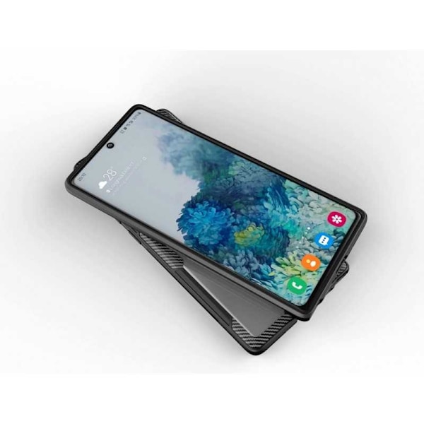 Samsung Note 20 Praktisk Stöttåligt Skal med Ringhållare V4 Svart