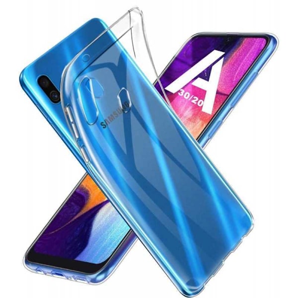 Samsung A20e stødabsorberende silikonecover Enkelt Transparent