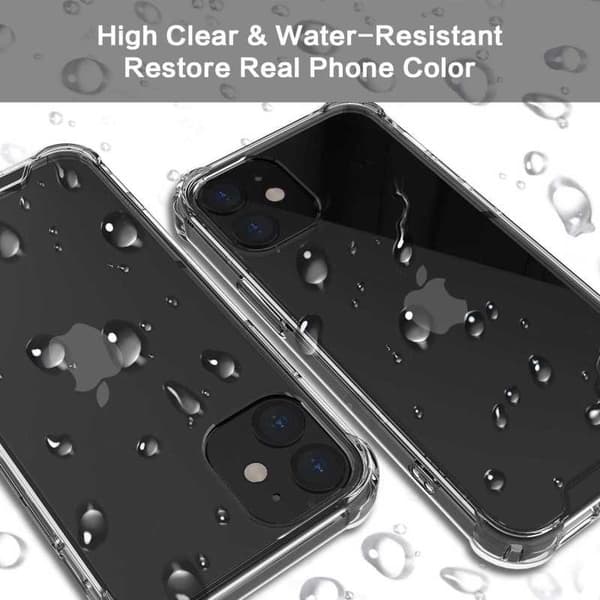iPhone 12 Pro iskuja vaimentava silikonikotelo Shockr Transparent