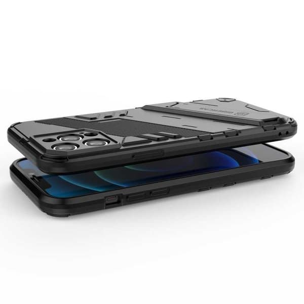 iPhone 13 Pron iskunkestävä kotelo jalustalla ThinArmor V2 Svart
