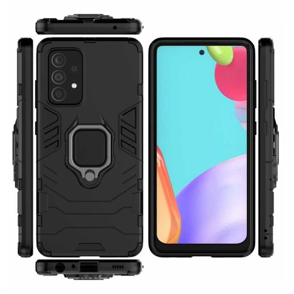 Samsung A72 5G iskunkestävä kotelo ThinArmor sormustelineellä Black