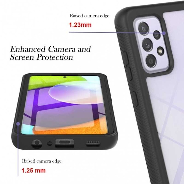 Samsung A52/A52s 4G/5G fuld dækning Premium 3D etui ThreeSixty Transparent