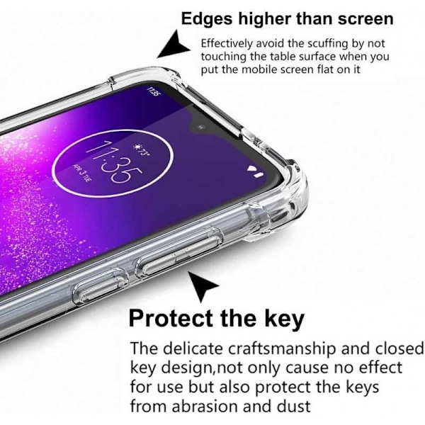 Motorola Moto G8 Power Shock Absorberende Silikone Shell Shockr Transparent