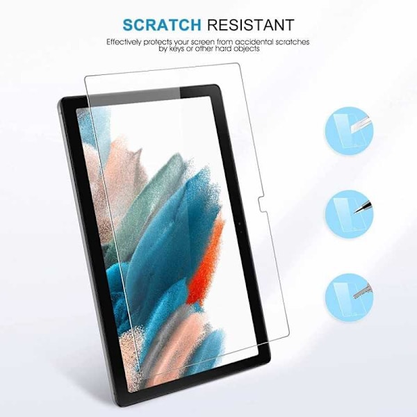 Samsung Tab A8 Härdat glas 0.26mm 2.5D 9H Transparent