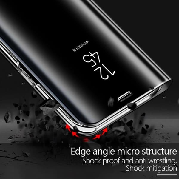 Huawei P20 Pro Smart Flipfodral Clear View Standing V2 Rocket Guld