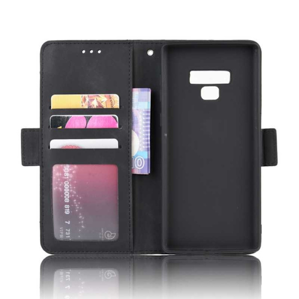 Samsung Note 9 Wallet Case PU Læder 6-LOMMES Winston V3 Black