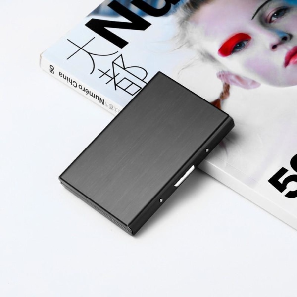 Tyylikäs korttiteline RFID-Secure 6-CARD Black