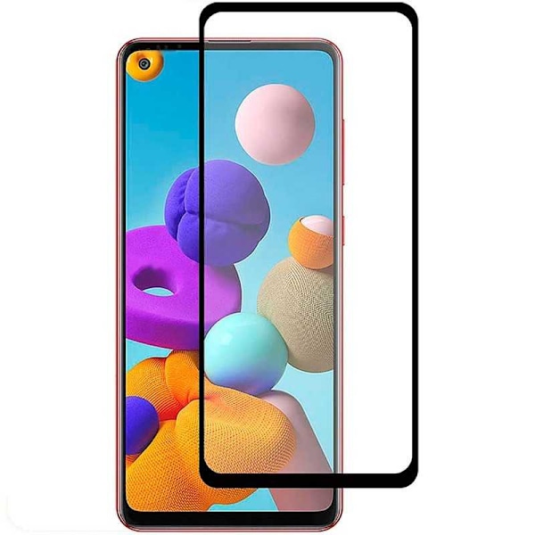 2-PACK Samsung A21s hærdet glas 0,26 mm 2,5D 9H Fullframe Transparent