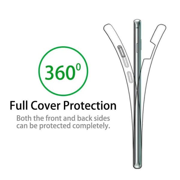 360° Heltäckande Silikonfodral Samsung Note 10 Plus Transparent