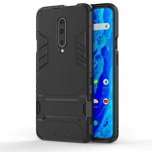OnePlus 7 Pro Iskunkestävä suojus jalustalla ThinArmor Black
