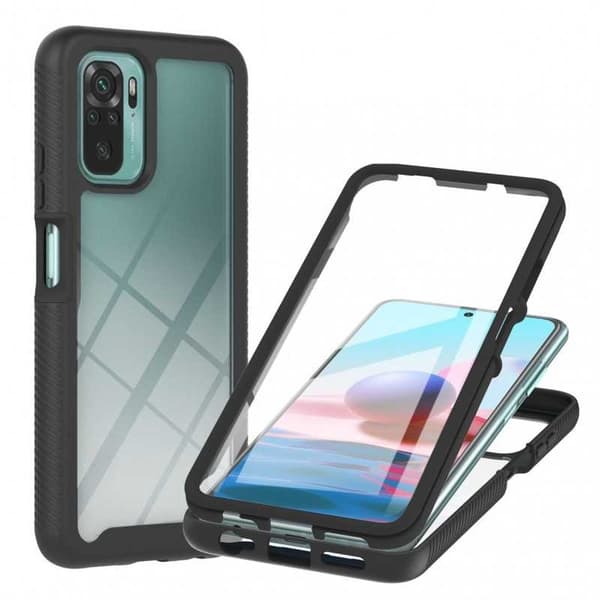 Redmi Note 10 4G Heltäckande Premium 3D Skal ThreeSixty Svart