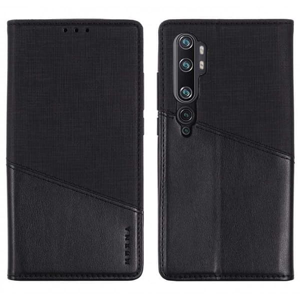 Xiaomi Mi Note 10/10 Pro Elegant PU-nahkakotelo RFID-estolla Black