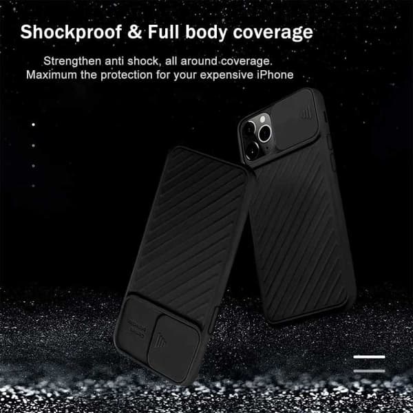 iPhone 11 Pro Max Iskunkestävä kotelo Sisäänrakennettu CamShield Svart