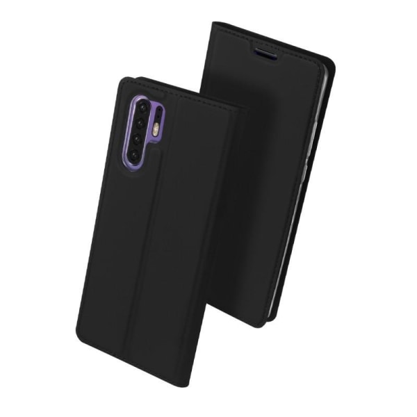 Huawei P30 Pro Exclusive Flip Case Smooth-kortspor Black