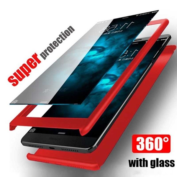Huawei Y6 2018 360° 3in1 FullCover Skal + 0.26mm 9H Glas Svart