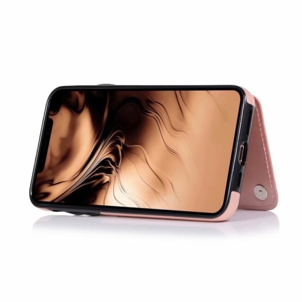 iPhone 11 Pro Støtsikker deksel kortholder 3-POCKET Flippr V2 Pink gold