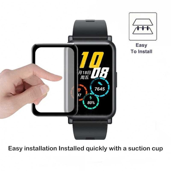2-PACK Huawei Watch Fit FullFrame 3D hærdet glas 0,26 mm 9H Transparent