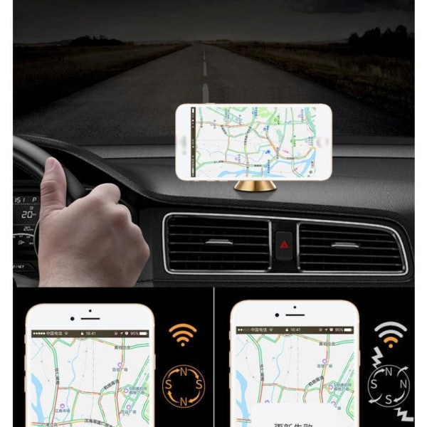 Magnetisk Mobilhållare till Bilen Silver