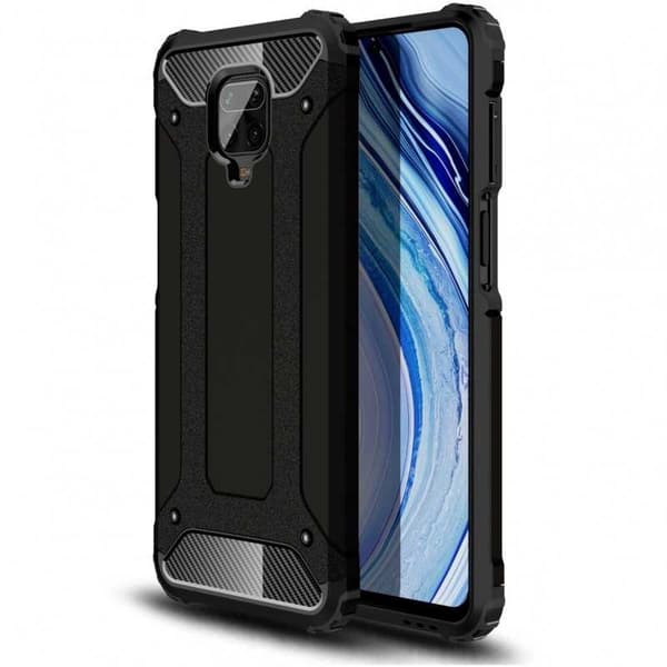 Redmi Note 9S / 9 Pro Iskunkestävä SlimArmor Black