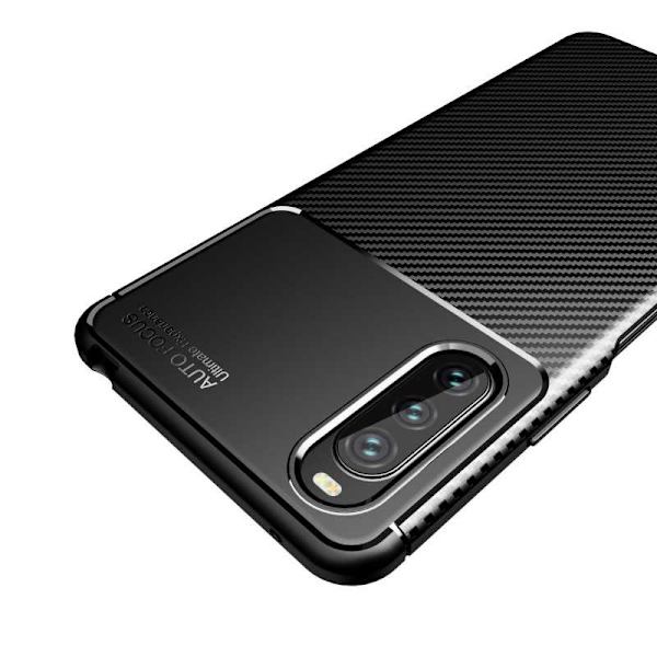 Xperia 10 III Iskunkestävä ohut kansi FullCarbon V4 Black