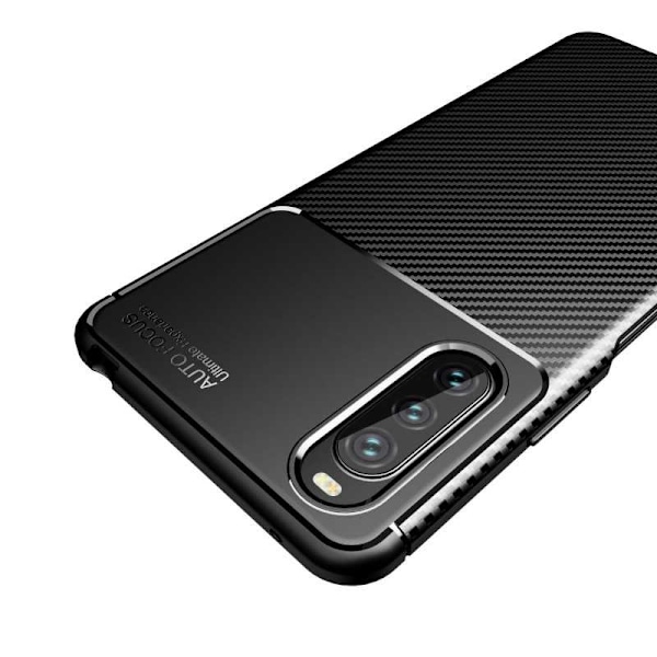 Xperia 10 III Shockproof Slim Cover FullCarbon V4 Black