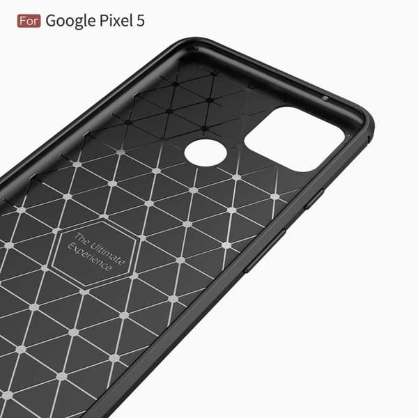 Google Pixel 5:n iskunkestävä ohut kansi FullCarbon V4 Black