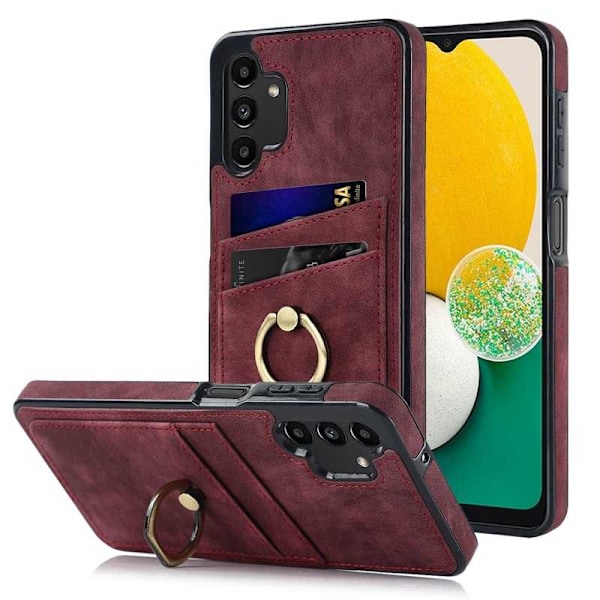 Samsung A13 5G / A04s Mobilskal med Korthållare Retro V4 Svart