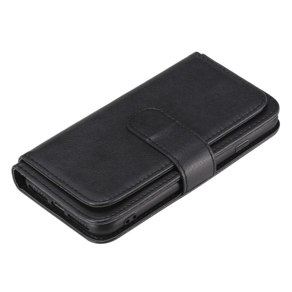Käytännöllinen iPhone 8 -lompakkokotelo, jossa on 11 taskua Arra Black