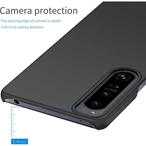 Xperia 5 IV Ultra-ohut kumipinnoitettu Mattavärinen Basic V2 Black