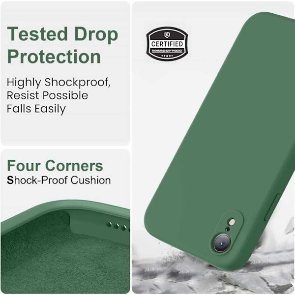 iPhone XR Kuminen Matt Green Shell Liquid - vihreä