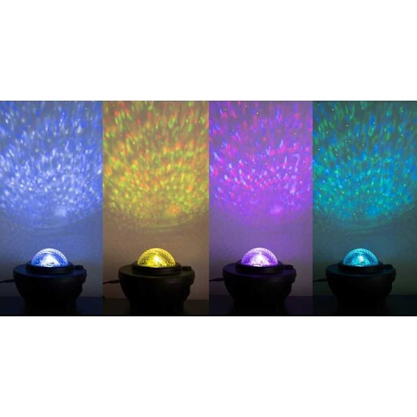 Stjärnprojektor Rymdlampa LED med Inbyggd Bluetooth Högtalare Svart