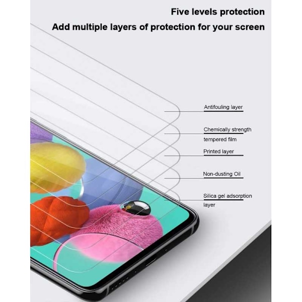 2-PAK Samsung A53 5G hærdet glas 0,26 mm 2,5D 9H Transparent