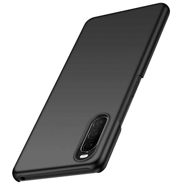 Xperia 10 IV Ultra-ohut kumipinnoitettu mattamusta Cover Basic V2 Black