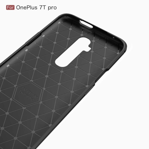 OnePlus 7T Pro Iskunkestävä SlimCarbon-kuori Black